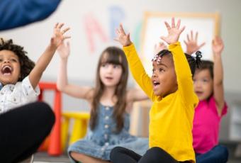 Kids in Preschool Singing
