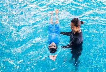 Private Swim Lessons in a Pool