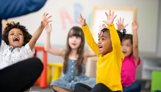 Kids in Preschool Singing