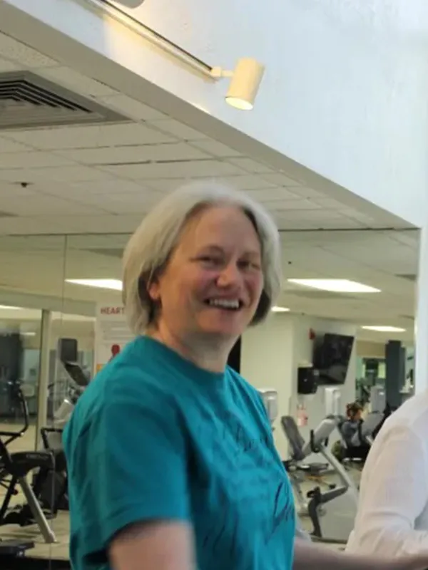 Eileen Eastridge (left) and her Livestrong class at the Littleton YMCA.